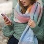 Personalised Pastel Multicoloured Check Winter Scarf, thumbnail 7 of 12