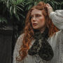 Forest Leopard Faux Fur Scarf, thumbnail 3 of 3