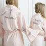 Special Offer Personalised Wedding Dressing Gown Bridesmaid Butterfly Embroidered, thumbnail 7 of 7