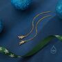 Delicate Cz Leaf Threader Earrings In Sterling Silver, thumbnail 7 of 11