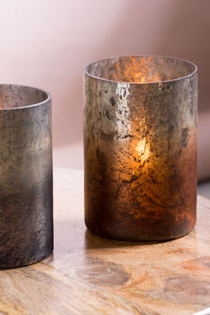 Tealight Candle Holder 'Karvi' Smoked Glass Effect, 6 of 6