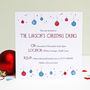 Personalised Baubles And Bubbles Christmas Invitations, thumbnail 1 of 4