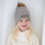 Personalised Embroidered Faux Fur Pompom Bobble Hat, thumbnail 2 of 4