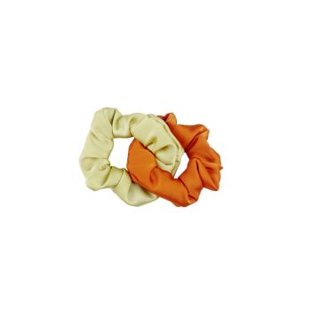 Double Silk Red And Ochre Scrunchie, 2 of 2
