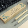 Personalised Botanical Wooden Pen And Pencil Set, thumbnail 5 of 8