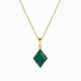Emerald Green Quartz 18k Vermeil Gold Necklace, thumbnail 2 of 2