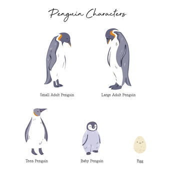 Personalised Wooden Penguin Family Print, 2 of 2