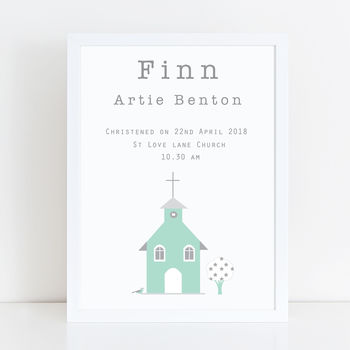 Christening, Baptism And Dedication Personalised Print, 3 of 5