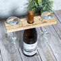 Modern Linear Wine Bottle Butler And Glasses Holder, thumbnail 1 of 3