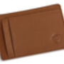 Tan Saffiano Leather Card Holder With Rfid Protection, thumbnail 3 of 5