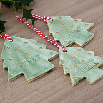 Set Of Personalised Christmas Tree Decorations, 6 of 10