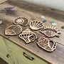 Wooden Shell Coaster Set, thumbnail 7 of 7