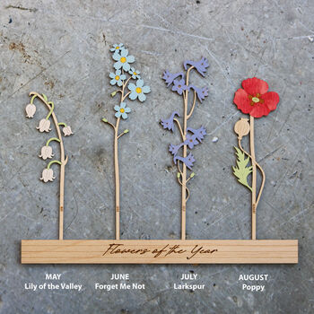 Wooden Personalised Family Birth Flowers, 8 of 11