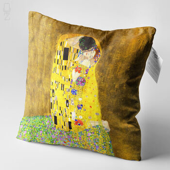 The Kiss Gustav Klimt Cushion Cover, 3 of 8