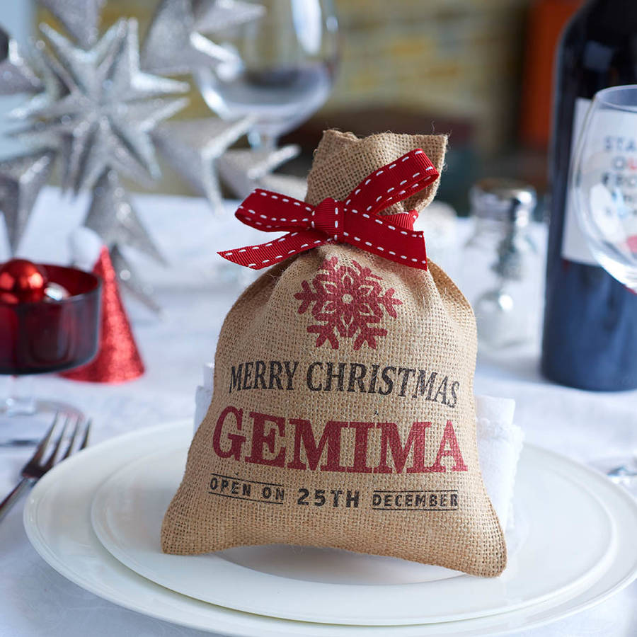 Personalised Piccadilly Mini Christmas Sack