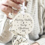 Personalised Mummy, Daddy And Bump Christmas Decoration, thumbnail 2 of 10