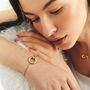 Personalised Glistering Eclipse Bracelet In Gold, thumbnail 3 of 6