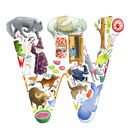 Letter W Print By Louise Tate Illustration | notonthehighstreet.com