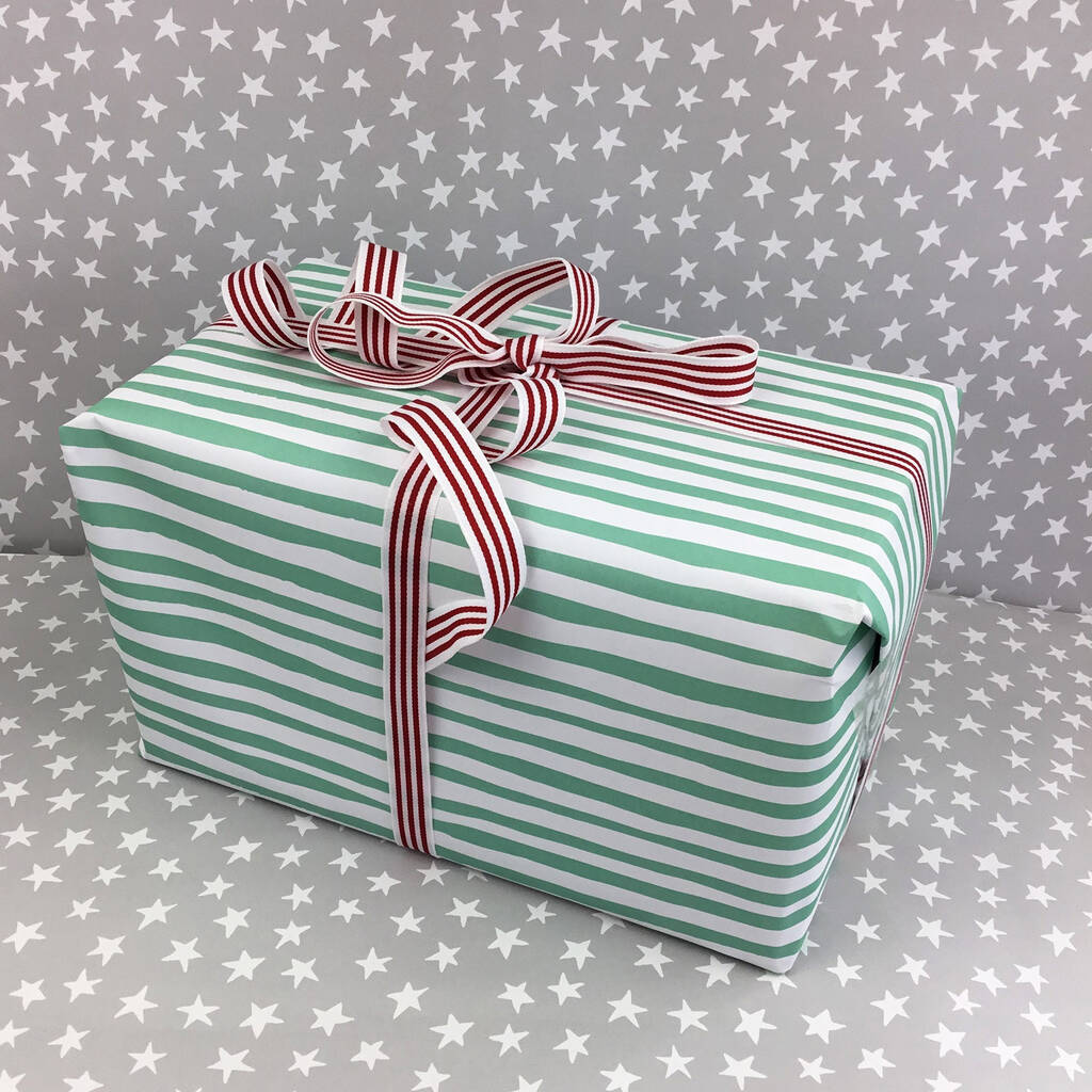 Christmas Gift Wrap Pack Stripey Design By Molly Mae