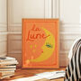 La Lune Illustrated Moon Giclee Print, thumbnail 2 of 11