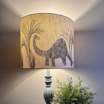 Dinosaur Linen Lampshade, 5 of 6