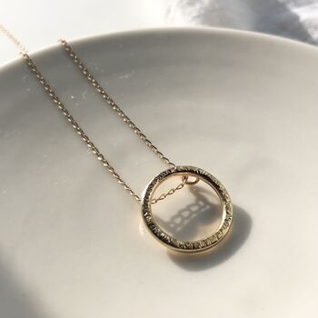 Textured Circle Necklace, 9 of 12