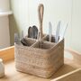 Marbury Square Rattan Cutlery Basket, thumbnail 1 of 2