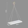 White Wall Mounted Floating Shelf With Rope, thumbnail 4 of 9