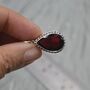 Red Garnet Teardrop Pendant: Sterling Silver, thumbnail 8 of 9