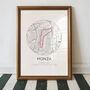 Monza F1 Print, Formula One Track Circuit Poster, thumbnail 2 of 3
