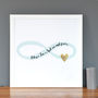 Personalised Metallic Heart Infinity Framed Art, thumbnail 5 of 8