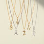 Little Letter Necklace Silver Or 18ct Gold Plated Vermeil, thumbnail 4 of 7