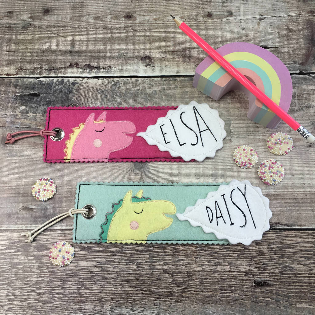personalised children's horse bookmark by little singing bird