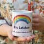 Personalised Balloon Rainbow Teacher Mug, thumbnail 1 of 2