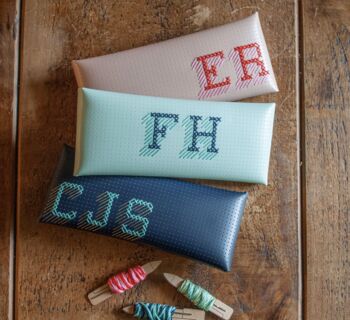 Stitch Your Own Grey Pencil Or Glasses Case, 2 of 3