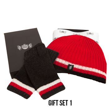Luxury Cashmere Football Sets In Red Black And White, 2 of 4