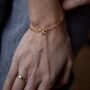 Sophia 18ct Gold Plate T Bar Chain Bracelet, thumbnail 1 of 3