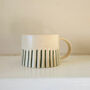 Hand Finished Ridged Painted Mug Forest Green, thumbnail 1 of 2