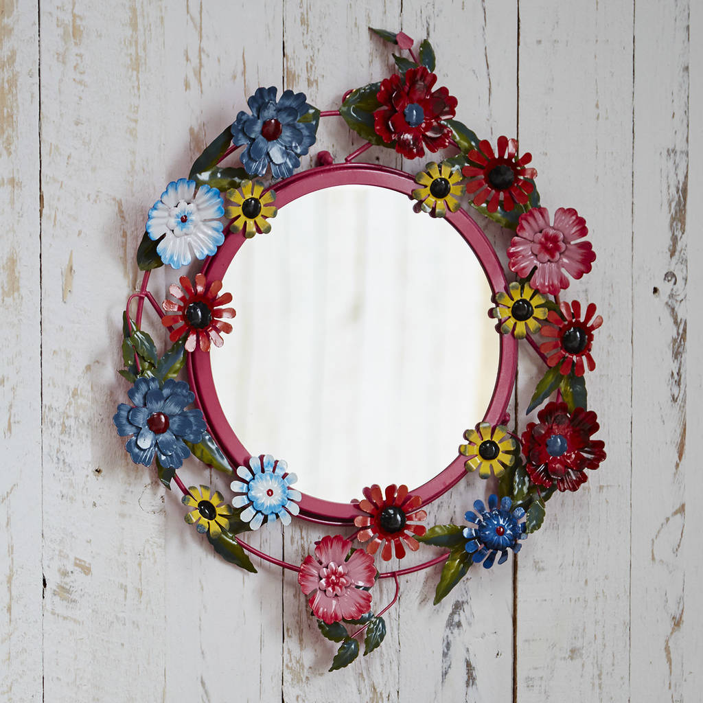 Bruna Metal Floral Mirror By Paper High