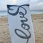 Personalised Love Texted Throw, Gift Towel Set For Couples, thumbnail 4 of 11