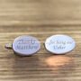 Personalised Thanks For Being Our Usher Cufflinks, thumbnail 1 of 4