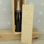 Personalised Floral Engraved Wooden Bottle Box, thumbnail 3 of 5