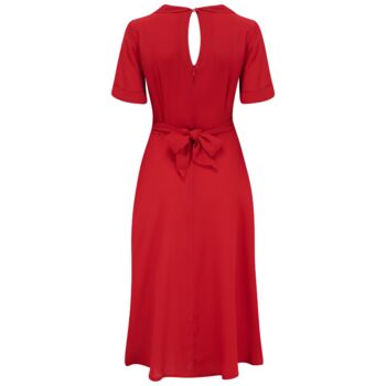 Cindy Dress In Lipstick Red Vintage 1940s Style, 2 of 3