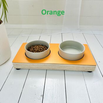 Dog / Cat Wooden Feeding Station With Ceramic Bowls, 9 of 12