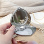 Personalised Silver Plated Heart Compact Mirror, thumbnail 7 of 8
