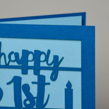 Personalised Papercut 1st Birthday Card, 4 of 7