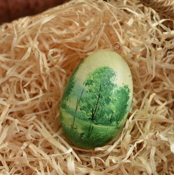 Hand Painted Easter Egg Decoration Landscape, 3 of 5