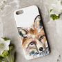 Inky Fox Phone Case With Optional Personalised Message, thumbnail 3 of 6