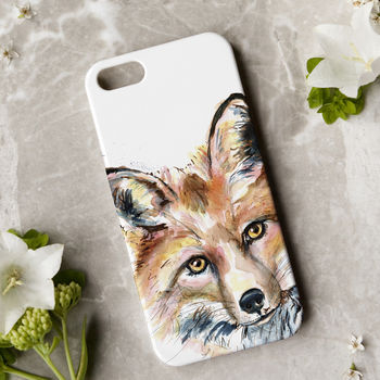 Inky Fox Phone Case With Optional Personalised Message, 3 of 6