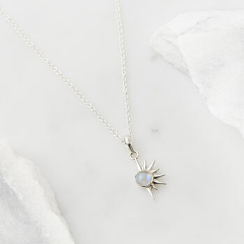 Total Eclipse Moonstone Sterling Silver Necklace, 2 of 7